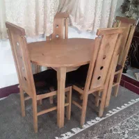 میز غذا خوری ۴ نفره چوب گردو