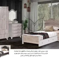تخت خواب یک‌نفره روژان ،شرکتی،ام دی اف تکنفرهROZHN|تخت و سرویس خواب|چهاردانگه (تهران), |دیوار