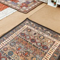 قالی طرح ایرانی|فرش|قم, نخودی|دیوار