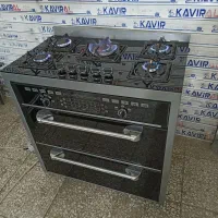 اجاق گاز صفحه شیشه ای سالم و تمیز