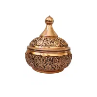 قندان مسی مدل قلم زنی