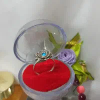 انگشتر نقره ملیله کار اصفهان طرح گُل فیروزه کد ۱۱۱|جواهرات|اصفهان, مولوی|دیوار