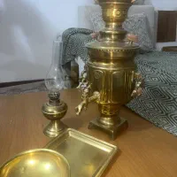 سرویس سماور ذغالی برنجی