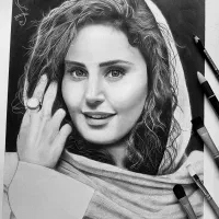 سفارش طراحی چهره سیاه قلم(هدیه خاص برای عزیزانتون)