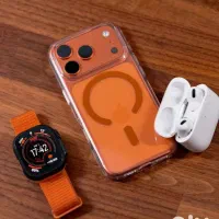 گوشی آیفون کپی 17 پرومکس نارنجی هدیه ساعت هوشمند