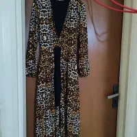 مانتو دو تیکه پلنگی جنس غواصی