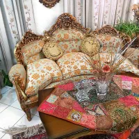 فروش مبلمان استیل ۹ نفره باچوب گردو