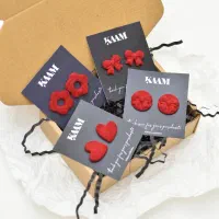 گوشواره مخمل و انگشتر ژوپینگ و استیل