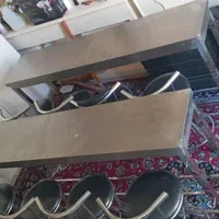دو تا میز تمام استیل درجه یک با ۸ عدد صندلی|میز و صندلی غذاخوری|تهران, نیروی هوایی (پیروزی)|دیوار