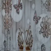 پر ده دوطرف طرح دارمخصوص آرایشگاه واتاق خواب