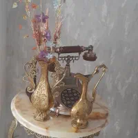 گلدان وگلاب پاش برنجی