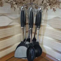 ست کفگیر ملاقه سیلیکونی به همراه جاقاشقی