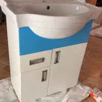 روشویی باکسی کشو دار با روشویی سنگی