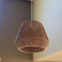 لوستر سبک بوهو با نخ رافیا و مکرومه|لوستر و چراغ آویز|کرج, باغستان|دیوار