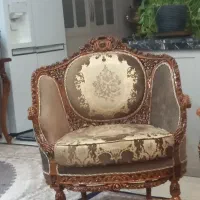 مبلمان استیل به همراه میز تلوزیون و کنسول و آینه