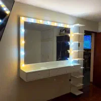 میز آرایشی آینه کمد دیواری   نصاب کابینت ام دی اف