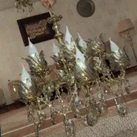 لوستر اصل برنز ۶ شاخه ۱۲تا شعله چهاره عباسی