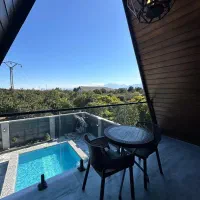 اجاره کلبه سویسی استخر روباز  چهارفصل|اجارهٔ کوتاه‌مدت ویلا و باغ|چمستان, |دیوار