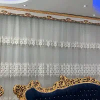 پرده پذیرایی شیک با دو عدد کناری