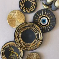 بشقاب دیوارکوب سفالی
