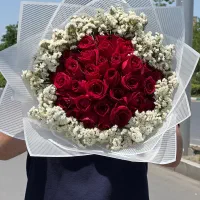 دسته گل گرد تمام رز