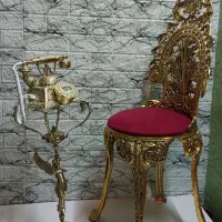 ست صندلی برنزی میز تلفن و تلفن ایستاده برنجی|میز تلفن|تهران, نیروی هوایی (پیروزی)|دیوار