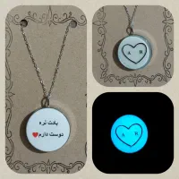 مدال زنجیر شبتاب و ساده با عکس و متن و طرح دلخواه