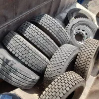ده حلقه رینگ و لاستیک تیوبلس کامیون رینگ24لاستیک24