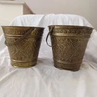 سطل برنجی قلمکاری