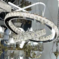 پخش لوستر کریستالی مربع و حلقه ای30%درصد زیر قیمت|لوستر و چراغ آویز|اردبیل, |دیوار