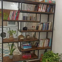 قفسه کتاب فلزی و چوبی|کتابخانه، شلف، قفسه‌های دیواری|سنندج, |دیوار