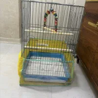 قفس  با لونه چوبی بدون پایه