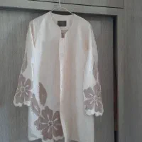 مانتو مجلسی ژاکارد سنگدوزی شده