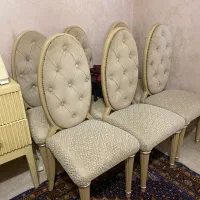 صندلی چوبی پشت و رو لمسه کار شده