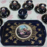 چینی سرمه ای و گلدان و کشکول دکوری