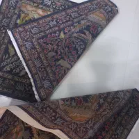 دو تخته فرش پادری یاپشتی دستبافت نایاب،طرح شکارگاه|فرش|خرمآباد, |دیوار