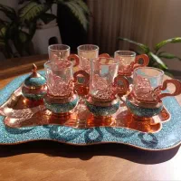 سینی سینی و گالش فیروزه کوبی وقلمکاری