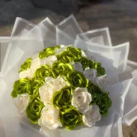 دسته گل روبانی