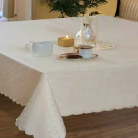 رومیزی ۴ نفره مربع ۱۵۰*۱۵۰ ژاگارد برند رزین تاژ