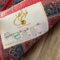 فرش 1200 شانه با نقشه کتیبه لاکی سبز تهران|فرش|قائن, |دیوار