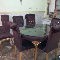 سرویس مبل مخملی شیک در حد نو