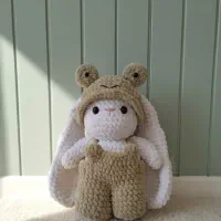 خرگوش بافتنی توت فرنگی و قورباغه ای و.(کاموا مخمل)|اسباببازی|سبزوار, قاضی زاد|دیوار