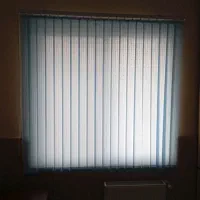 پرده دراپه آبی آسمانی در حد نو