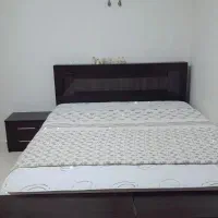 تخت خواب دونفره چوب گردو|تخت و سرویس خواب|رباط‌کریم, نصیرشهر|دیوار