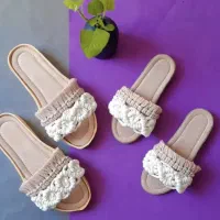 بافت انواع صندل های مکرومه|کیف، کفش، کمربند|رشت, استقامت ۲|دیوار