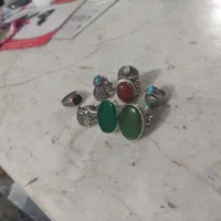 انگشترهای رکاب دست سازمهردارزمردفیروزه عقیق یمن