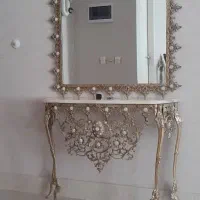 ساعت ایستاده برنز و آینه کنسول برنز