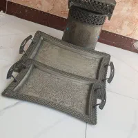 ۲ عدد سینی همراه با یک ست جای دست مال کاغذی|ظروف سرو و پذیرایی|نورآباد, |دیوار