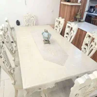 مبلمان هفت نفره + میز ناهار خوری 10 نفره + جلومبلی|مبلمان خانگی و میز عسلی|تهران, سازمان برنامه شمالی|دیوار