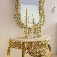 آینه شمعدون کنسول برنز|بوفه، ویترین، کنسول|سیرجان, |دیوار